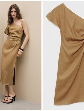 MANGO Linen Dress